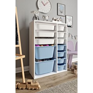 %100 Mdf - Medium Duo 12 Sepetli Oyuncak Dolabı