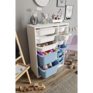 %100 Mdf - Medium Duo 12 Sepetli Oyuncak Dolabı