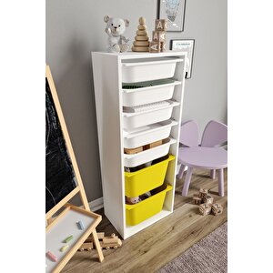%100 Mdf - Xl Mono 7 Sepetli Oyuncak Dolabı