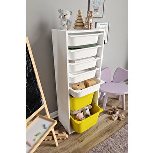 %100 Mdf - Xl Mono 7 Sepetli Oyuncak Dolabı
