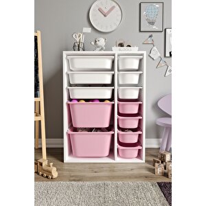 %100 Mdf - Medium Duo 12 Sepetli Oyuncak Dolabı