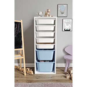 %100 Mdf - Xl Mono 7 Sepetli Oyuncak Dolabı