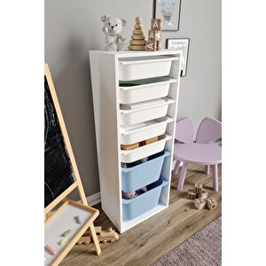%100 Mdf - Xl Mono 7 Sepetli Oyuncak Dolabı