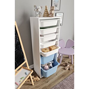 %100 Mdf - Xl Mono 7 Sepetli Oyuncak Dolabı