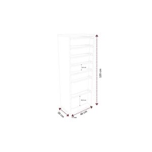%100 Mdf - Xl Mono 7 Sepetli Oyuncak Dolabı