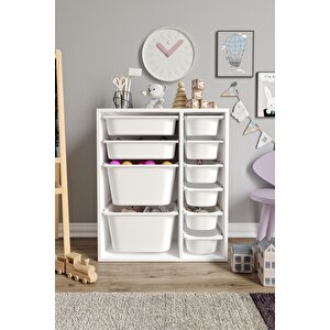 %100 Mdf - Small Duo 10 Sepetli Oyuncak Dolabı
