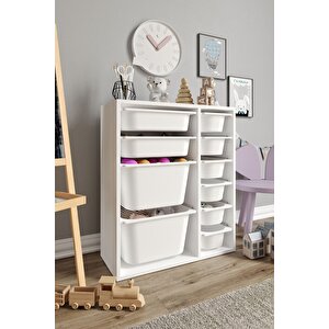 %100 Mdf - Small Duo 10 Sepetli Oyuncak Dolabı
