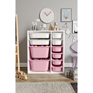 %100 Mdf - Small Duo 10 Sepetli Oyuncak Dolabı