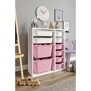 %100 Mdf - Small Duo 10 Sepetli Oyuncak Dolabı