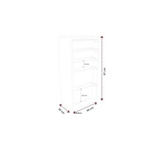 %100 Mdf - Medium Mono 5 Sepetli Oyuncak Dolabı