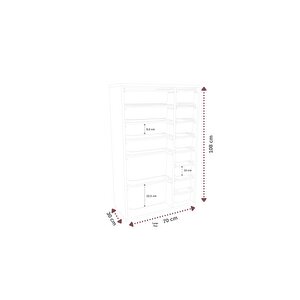 %100 Mdf - Large Duo 14 Sepetli Oyuncak Dolabı (largeduo146sepet-2b-4o-8k-beyaz)