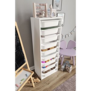%100 Mdf - Xl Mono 9 Sepetli Oyuncak Dolabı