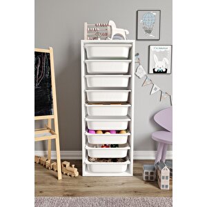 %100 Mdf - Xl Mono 9 Sepetli Oyuncak Dolabı