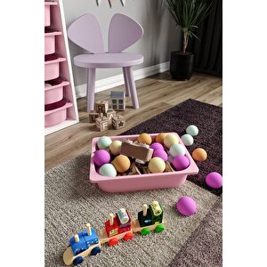 %100 Mdf - Small Mono 4 Sepetli Oyuncak Dolabı