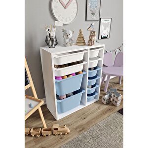 %100 Mdf - Small Duo 10 Sepetli Oyuncak Dolabı
