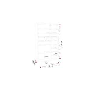 %100 Mdf - Xl Duo 16 Sepetli Oyuncak Dolabı