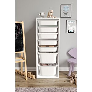 %100 Mdf - Xl Mono 7 Sepetli Oyuncak Dolabı