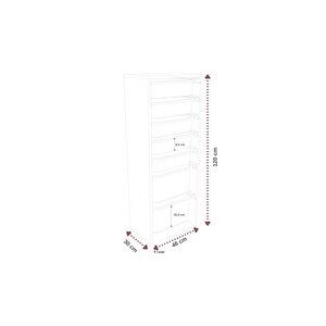 %100 Mdf - Xl Mono 7 Sepetli Oyuncak Dolabı (xlargemono7sepet-2b-5o-beyaz)