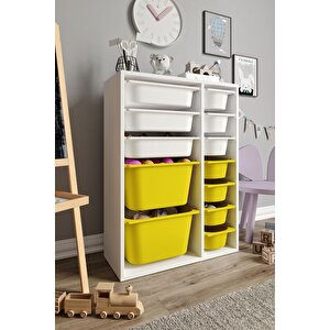 %100 Mdf - Medium Duo 12 Sepetli Oyuncak Dolabı