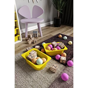%100 Mdf - Medium Duo 12 Sepetli Oyuncak Dolabı