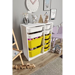 %100 Mdf - Small Duo 10 Sepetli Oyuncak Dolabı