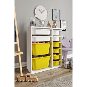 %100 Mdf - Small Duo 10 Sepetli Oyuncak Dolabı