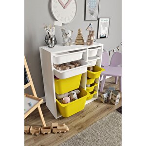 %100 Mdf - Small Duo 10 Sepetli Oyuncak Dolabı