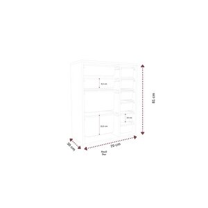 %100 Mdf - Small Duo 10 Sepetli Oyuncak Dolabı
