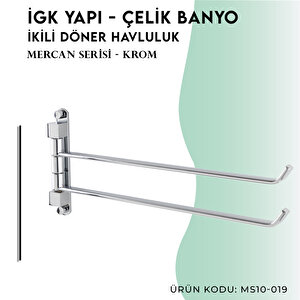 İgk Yapi - Çelik Banyo Mercan İkili Döner Havluluk (ms10-019)