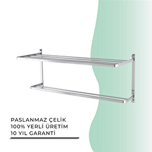 İgk Yapi - Çelik Banyo Mercan İkili Havluluk 50cm (ms10-015)