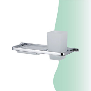 İgk Yapi - Çelik Banyo Mercan Montajlı Sabunluk-diş Fırçalık (ms10-070)