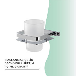 İgk Yapi - Çelik Banyo Mercan Montajlı Diş Fırçalık (ms10-004)
