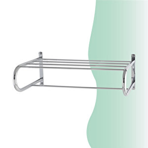 İgk Yapi - Çelik Banyo Mercan Lamalı Raf Havluluk 50cm (ms10-058)