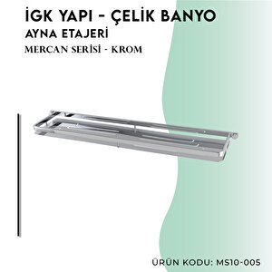 İgk Yapi - Çelik Banyo Mercan Ayna Etajeri (ms10-005)
