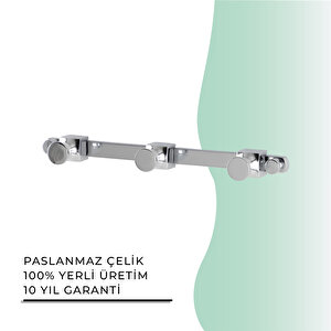 İgk Yapi - Çelik Banyo Mercan Üçlü Askılık (ms10-010)