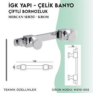 İgk Yapi - Çelik Banyo Mercan Bornozluk Çiftli (ms10-002)