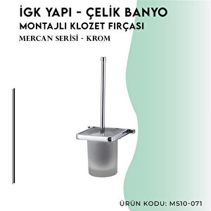 İgk Yapi - Çelik Banyo Mercan Montajlı Klozet Fırçası (ms10-071)