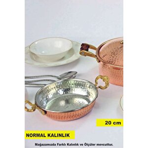 20 Cm Dövme Bakır Sahan Yumurta Tava Kuymak Menemen Tava 20 Cm
