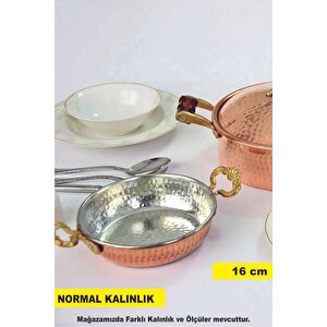 16 Cm Kalın Bakır Sahan Yumurta Tava Kuymak Menemen Tava 16 Cm