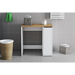 İlkay Çekmeceli̇ Banyo Dolabi - Atlanti̇k Çam / Beyaz
