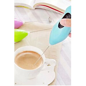 2li Kahve Köpürtücü Mikser Süt Karıştırıcı Cappuccino Çırpıcı Çelik Uçlu Yumurta Krema Çırpma Aleti