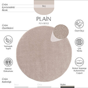Cool Halı Plain Bej Salon Halısı Yumuşak Çocuk Halısı Kesme Yolluk Koridor Halı Yuvarlak Büyük Halı