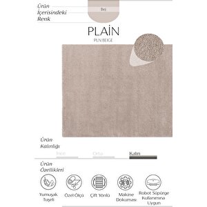 Plain Bej Salon Halısı Yumuşak Çocuk Halısı Kesme Yolluk Koridor Makine Dokuma Büyük Halı 160x230 cm