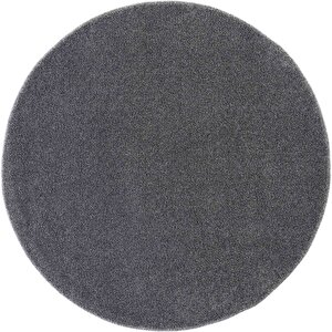 Plain Antrasit Salon Halısı Çocuk Odası Halı Kesme Yolluk Koridor Halı Yuvarlak Büyük Halı 160x160 cm