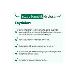 Easy Clean Beyaz Sabun Katkılı Yüzey Temizlik Havlusu 100 Yaprak 2'li