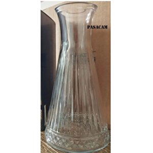 Elysia Karaf Cam Silindir Vazo Elsi 26 Cm Bambu Kuru Cicekler