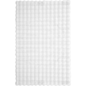 Sofia Beyaz Halı Yıkanabilir Halı Yumuşak Uzun Tüylü Suni Kürk Halı Tavşan Post Peluş Halı 80x200 cm