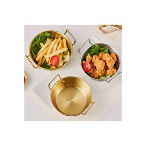 1 Adet Çelik Gold Mini Sunum Sahan (10 Cm)
