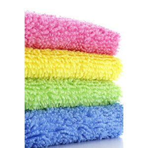 Süper Emici 40x40cm 4lü Mikrofiber Kurulama Bezi - Renkli