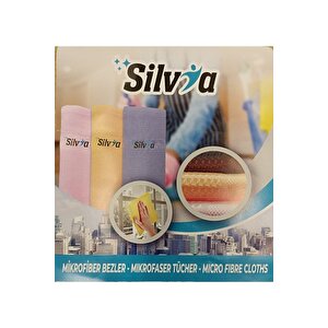 Silvia 3'lü Mikrofiber Temizlik Bezi 40x65 Cm